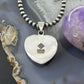 Sterling Silver Southwestern Style Azurite Malachite Heart Pendant For Women #1