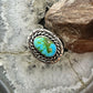 Native American Sterling Silver Sonora Gold Turquoise Ring Size 10 For Women