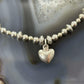Carolyn Pollack Sterling Silver 4-6mm Beads w/Tiny Heart Pendant 17" Necklace For Women