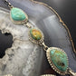 Sterling Silver Southwestern Style Royston Turquoise Lariat 25" Necklace For Women