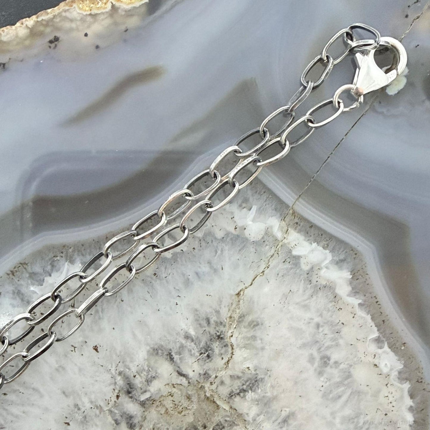 Sterling Silver Southwestern Style Teardrop Graduated Turquoise Naja Necklace For Women