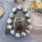 Sterling Silver Southwestern Style Teardrop Blackjack & Golden Hill Turquoise Pendant