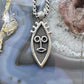 Vintage Silver Tribal Mask Unisex Fashion Pendant