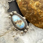 Sterling Silver Southwestern Style Oval Golden Hill Turquoise Adjustable Ring For Women