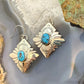 Michael Nez Navajo Sterling Silver Turquoise Pueblo Life Dangle Earrings For Women
