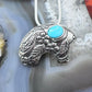 Carolyn Pollack Sterling Silver Sleeping Beauty Turquoise Fetish Bear Pendant Necklace