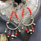 Carolyn Pollack Sterling Silver Coral Bead Boho Chandelier Dangle Earrings For Women