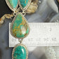 Sterling Silver Southwestern Style Royston Turquoise Lariat 30" Necklace For Women