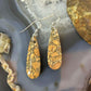 Sterling Silver Teardrop Maligano Jasper Slab Dangle Earrings For Women #513