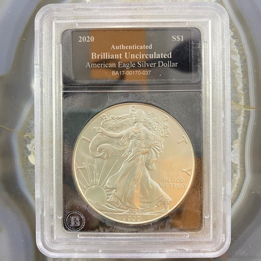 2020 US American Silver Eagle Mint Slab Coin #BA17-00170-037