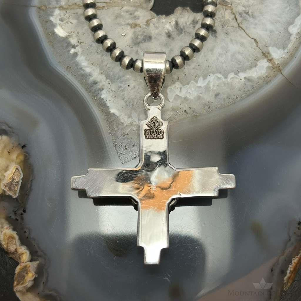 Sterling Silver Southwestern Style Round Wild Horse Unisex Zia Pendant #4