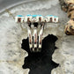Sterling Silver Southwestern Style Mohave Turquoise Cluster Ring Size 7.5 For Women