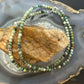Sterling Silver 4mm Faceted Hubai Turquoise Beads 22" Necklace For Women