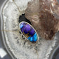 Sterling Silver Southwestern Style Oval Purple Mohave Turquoise Ring Size 7 For Women