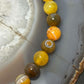 Sterling Silver 8mm Round Yellow Jasper 16" Necklace For Women