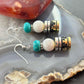 Tommy & Rosita Singer Sterling Silver Turquoise,Howlite Beads Dangle Earrings For Women