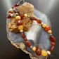 Carolyn Pollack Sterling Silver Carnelian & Fresh Water Pearl Beads 22"-26" Necklace