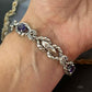 Carolyn Pollack Sterling Silver 6 Faceted Amethyst Link Bracelet For Women