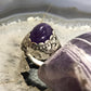 Carolyn Pollack Sterling Silver Oval Amethyst Dome Ring Size 8.25 For Women