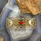 Carolyn Pollack Sterling Silver & Brass Marquise Coral Doublet Swirl Bracelet For Women