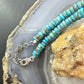 Sterling Silver Southwestern Style Blue Turquoise Beads & Starling Beads 18" Necklace For Women