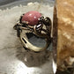 Carolyn Pollack Sterling Silver Oval Rhodonite Decorated Ring Size 9 For Women