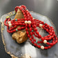 Carolyn Pollack Brass 5 Strands Red Jasper Beads 17"-20" Necklace For Women