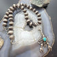 Frank Valdez Native American Sterling Silver Scorpion w/Navajo Pearl Unisex Necklace