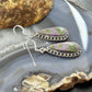 Sterling Silver Southwestern Style Teardrop Stichtite Dangle Earrings For Women