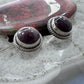 Native American Sterling Silver Round Purple Spiny Oyster Stud Earrings For Women