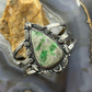 Sterling Silver Southwestern Style Large Teardrop Variscite Bracelet For Women