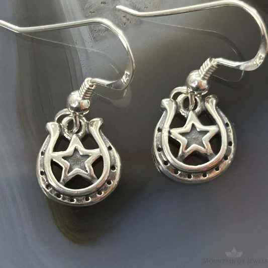 Carolyn Pollack Sterling Silver Horseshoe Dangle Earrings For Women