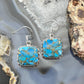 Sterling Silver Southwestern Style Blue Copper Turquoise Dangle Earrings For Women #1