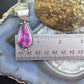 Robert Shakey Sterling Silver Teardrop Purple Spiny Oyster Pendant For Women