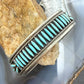 Vintage F.M Begay Native American Sterling Silver Needlepoint Turquoise Cuff For Women
