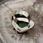 Sterling Silver Southwestern Style Wide Triangle Malachite Ring Size 9 For Women