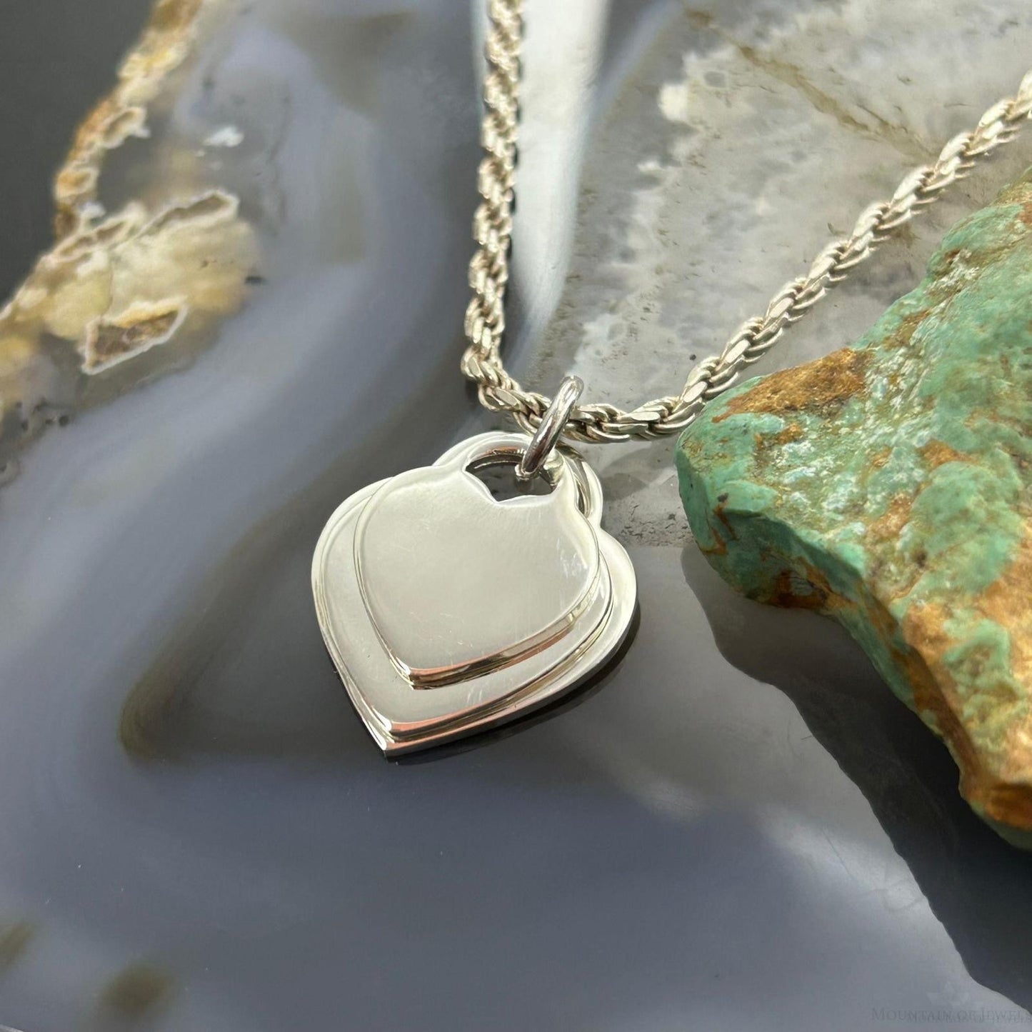 Sterling Silver Fashion Triple Heart Heart Pendant For Women