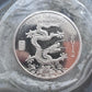 2012 Year Of The Dragon Two Troy Ounce .999 Fine Silver Round Sealed