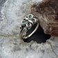 Carolyn Pollack Sterling Silver Turquoise & Amethyst Chip Inlay Butterfly Ring For Women