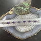 Carolyn Pollack Sterling Silver 6 Faceted Amethyst Link Bracelet For Women