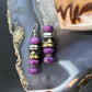 Tommy & Rosita Singer Sterling Silver Charoite Bead Dangle Earrings For Women