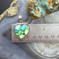 Sterling Silver Southwestern Style Mohave Green Turquoise Heart Pendant For Women