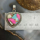 Sterling Silver Southwestern Style Cotton Candy Heart Pendant For Women