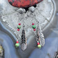 Carolyn Pollack Sterling Silver Feather & Beads Dangle Earrings For Women