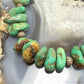 Vintage Sterling Silver Native American Natural Chunky Turquoise 14" Necklace For Women