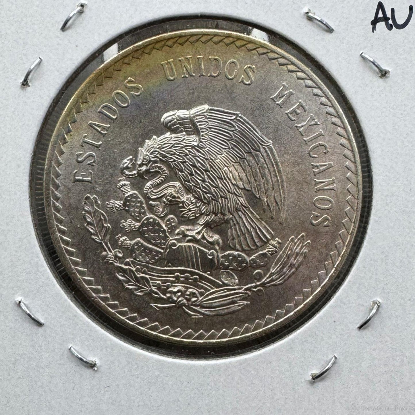 1948 Mexico 5 Pesos 30 gr 90% Silver Coin AU #52524-3GE