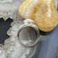 Native American Sterling Oval Pink Conch Decorated Shield Ring Size 11.75 For Men