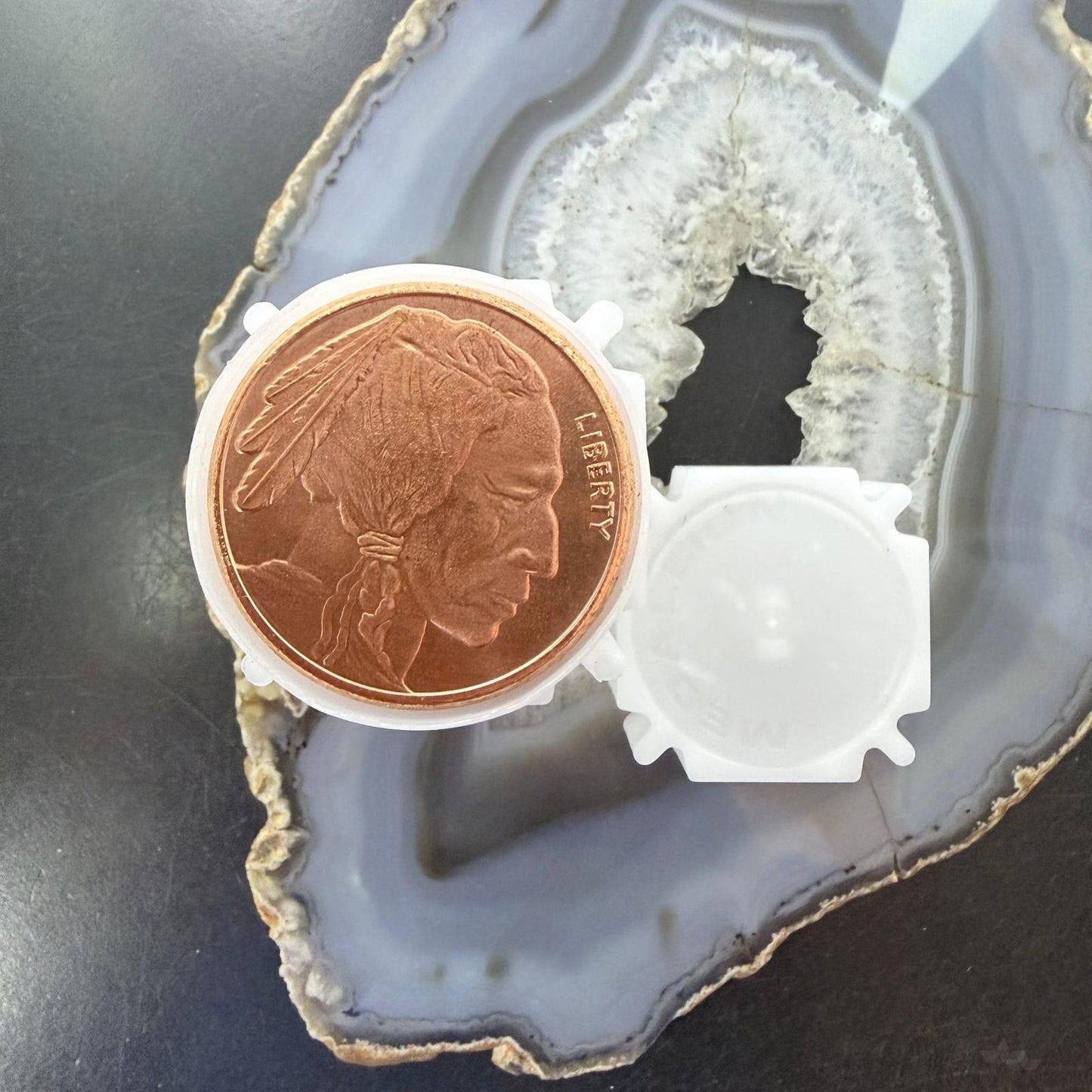 New Tube of 20 One Ounce 999 Fine Copper Indian Head Buffalo Rounds