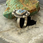 Sterling Silver Southwestern Style Golden Hill Turquoise Adjustable Ring For Women