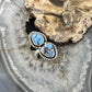 Sterling Silver Southwestern Style Double Golden Hill Turquoise Ring Size 5 For Women